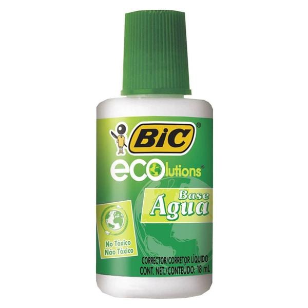 Corretivo Líquido Escolar BIC ECOlutions, 18ml À Base de Água, Fácil Aplicação, 930761 - BT 1 UN