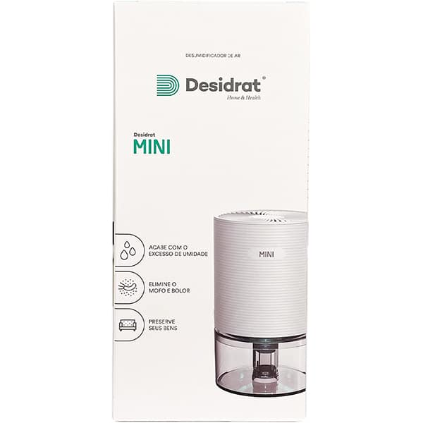 Desumidificador de ar Desidrat Mini, Capacidade 750ml, Bivolt, Branco, Thermomatic - CX 1 UN