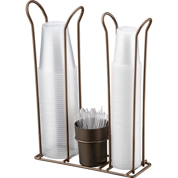 Dispenser para copos 200ml e 80ml c/ 1 div. bronze 1153CF Future PT 1 UN