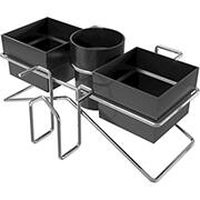 Suporte para sachês e mexedor, Preto, 1458P, Stolf - CX 1 UN Suporte para sachês e mexedor, Preto, 1458P, Stolf - CX 1 UN