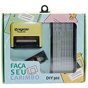 Carimbo auto-entintado DIY com 3 linhas + Pinça e Conjunto de Caracteres, Faça seu carimbo, 302 Power, Carimbos Nykon - CX 1 UN