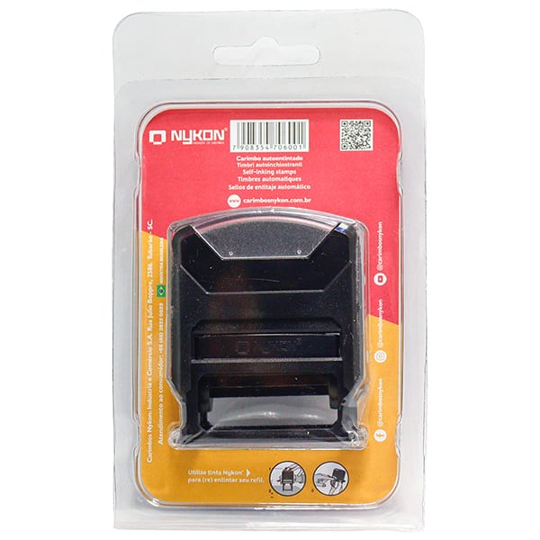 Carimbo auto-entintado com a palavra Pago, 302 Vpower, Carimbos Nykon - BT 1 UN