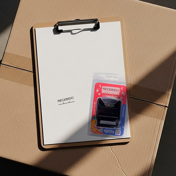 Carimbo auto-entintado com a palavra Recebido, 302 Vpower, Carimbos Nykon - BT 1 UN