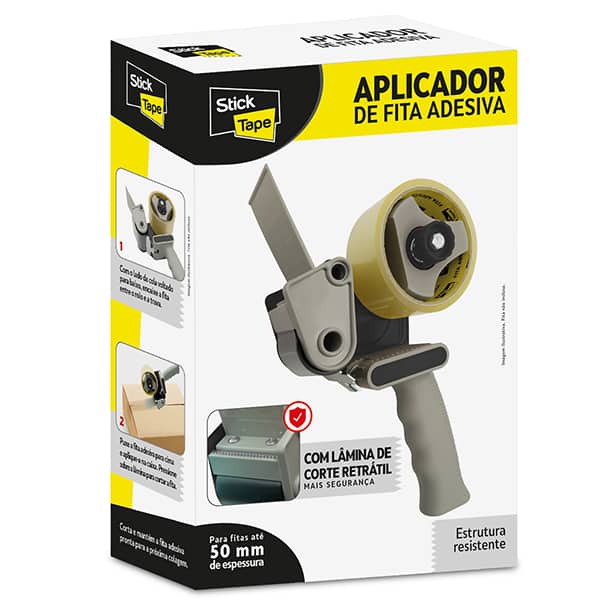 Aplicador de Fita Adesiva para Embalagem, 50mm, T15210, Stick Tape - CX 1 UN Aplicador de Fita Adesiva para Embalagem, 50mm, T15210, Stick Tape - CX 1 UN