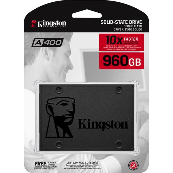 SSD 960GB Série A400 2,5" Sata III SA400S37/9 Kingston BT 1 UN