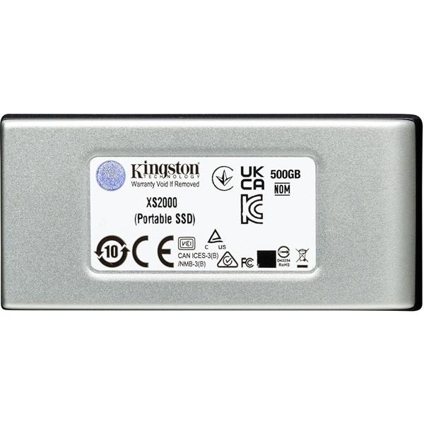 SSD Externo portátil Kingston XS2000, 2TB, USB 3.2 Gen 2x2, Leitura: 2000MB/s e Gravação: 2000MB/s, SXS2000/2000G, Kingston - CX 1 UN