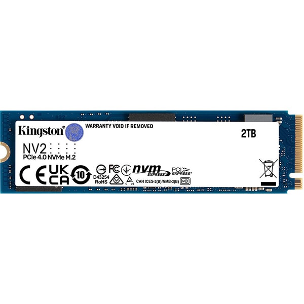 SSD 2 TB Kingston NV2, M.2 2280 PCIe Gen 4 NVMe, Leitura 3500MB/s Gravação 2800MB/s - SNV2S - CX 1 UN