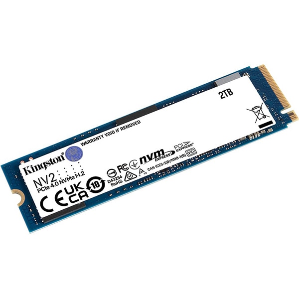 SSD 2 TB Kingston NV2, M.2 2280 PCIe Gen 4 NVMe, Leitura 3500MB/s Gravação 2800MB/s - SNV2S - CX 1 UN