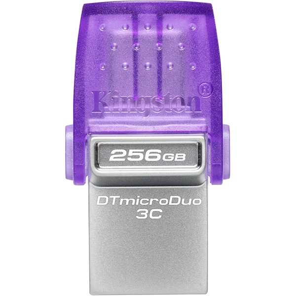 Pen Drive Dual Drive, DataTraveler, MicroDuo, 256GB, Conectores USB 3.2, Tipo-C e Tipo-A, DTDUO3CG3, Kingston - BT 1 UN