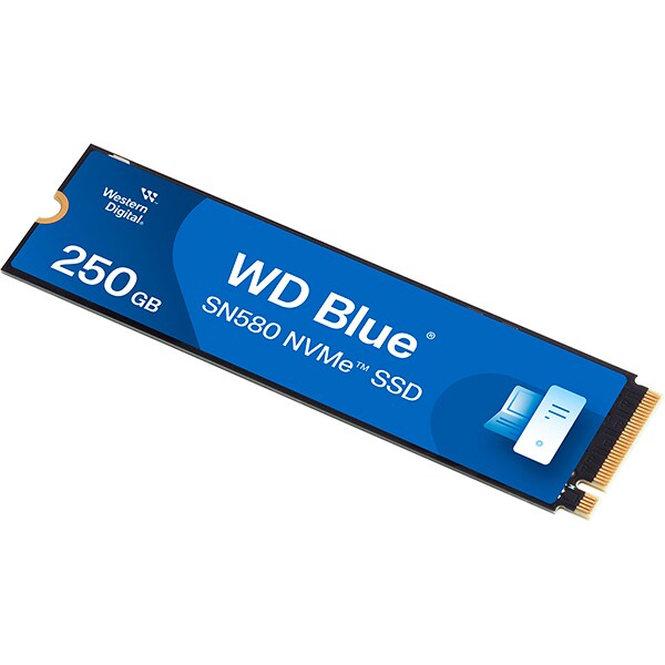 SSD 250 GB WD Blue, M.2 2280 PCIe Gen 4 NVMe, Leitura 4000MB/s Gravação 2000MB/s - WDSG3B0- Western Digital - CX 1 UN