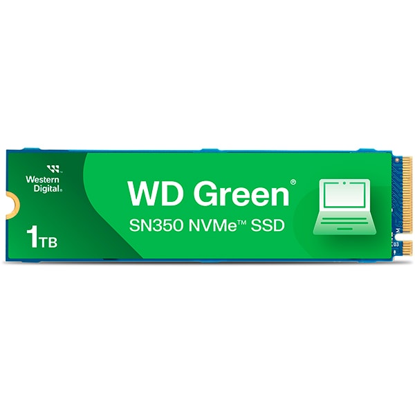 SSD 1 TB WD Green, M.2 2280 PCIe Gen 3 NVMe, Leitura 2400MB/s Gravação 1850MB/s - WDST2G0- Western Digital - CX 1 UN