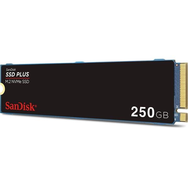 SSD 250 GB SanDisk Plus, M.2 2280 PCIe Gen 3 NVMe, Leitura 2400MB/s Gravação 1500MB/s - SDSSDA3N - BT 1 UN