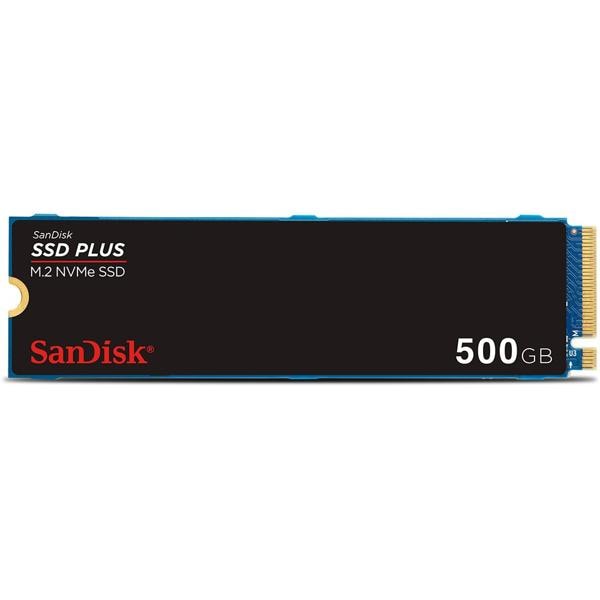 SSD 500 GB SanDisk Plus, M.2 2280 PCIe Gen 3 NVMe, Leitura 2400MB/s Gravação 1500MB/s - SDSSDA3N - BT 1 UN