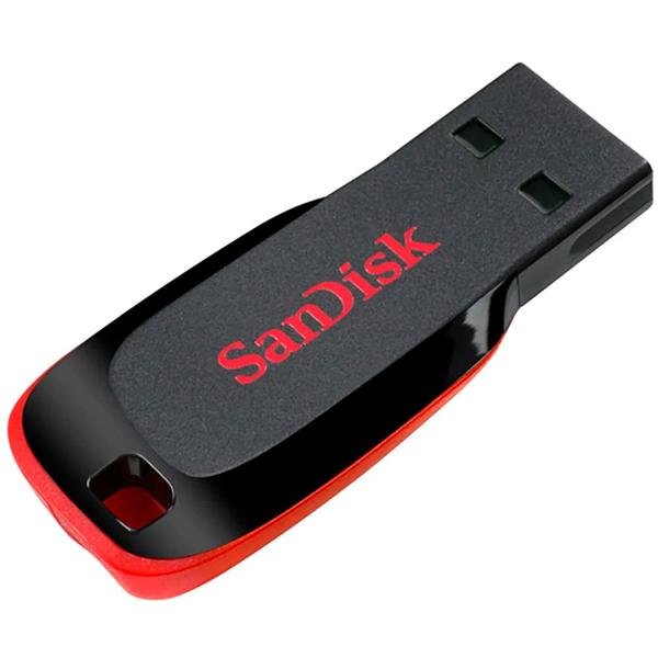 Pen Drive 32gb USB 2.0 Cruzer Blade preto SDCZ50 SanDisk BT 1 UN
