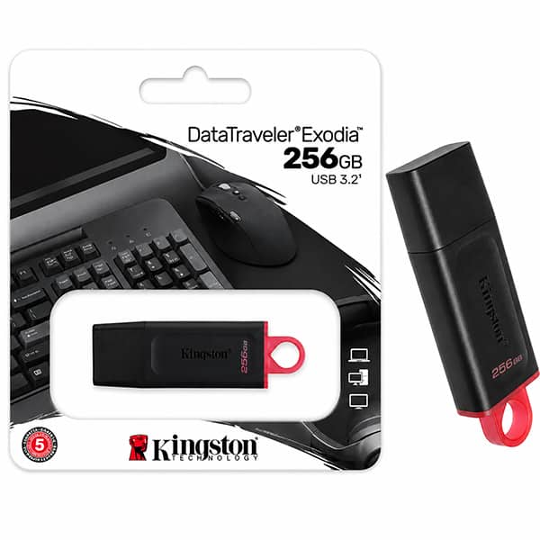 Pen Drive 256GB USB 3.2, Exodia, Preto, DTXG2/256G, Kingston - BT 1 UN Pen Drive 256GB USB 3.2, Exodia, Preto, DTXG2/256G, Kingston - BT 1 UN