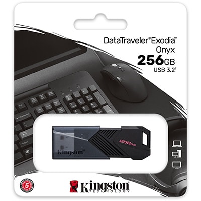 Pen Drive 256GB, USB 3.2, Datatraveler Exodia, DTXON/256G, Kingston - BT 1 UN