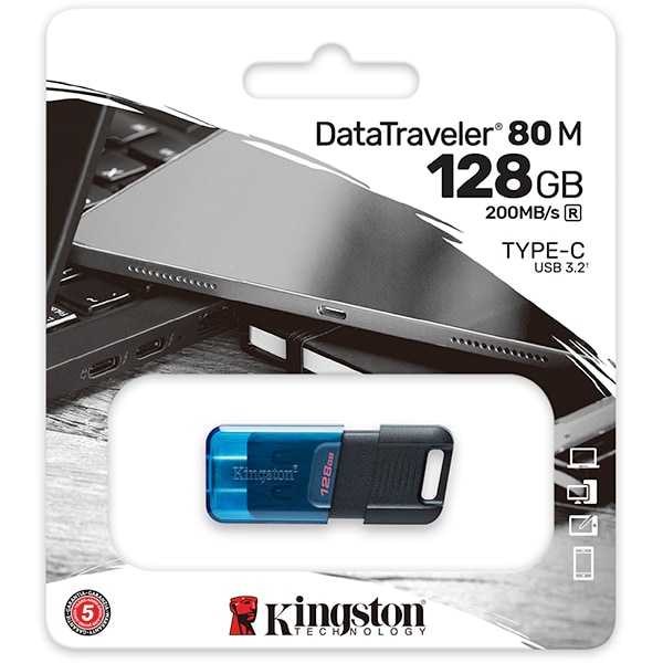 Pen Drive DataTraveler 128GB, USB-C 3.2, Kingston - BT 1 UN