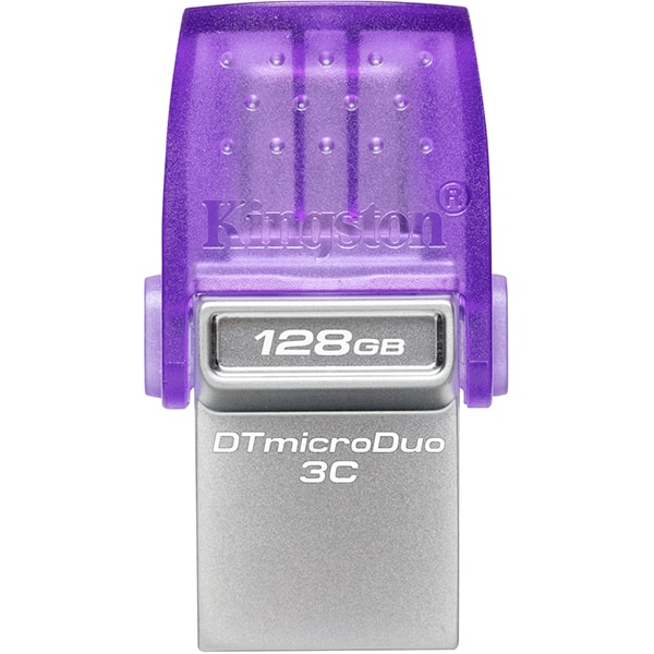 Pen Drive Dual Drive, DataTraveler, MicroDuo, 128GB, Conectores USB 3.2, Tipo-C e Tipo-A, DTDUO3CG3, Kingston - BT 1 UN