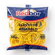 Elástico látex Amarelo, n.18, 60 unidades, REA05, Red Bor - PT 1 UN