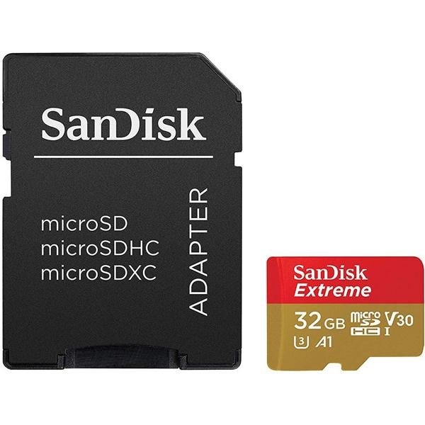 Cartão de memória micro SD 32gb com adaptador Classe10 A1/U3/4K SanDisk BT 1 UN