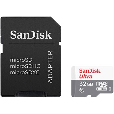 Cartão de memória micro SD 32gb c/ adaptador Classe10 SDSQUNS SanDisk BT 1 UN