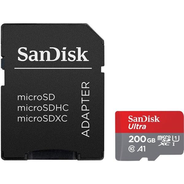 Cartão de memória micro SD 200gb c/ adap Clas. 10 U1/A1 SanDisk CX 1 UN