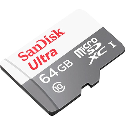 Cartão de memória micro SD 64gb, com adaptador, classe 10, SDSQUNR, SanDisk - BT 1 UN