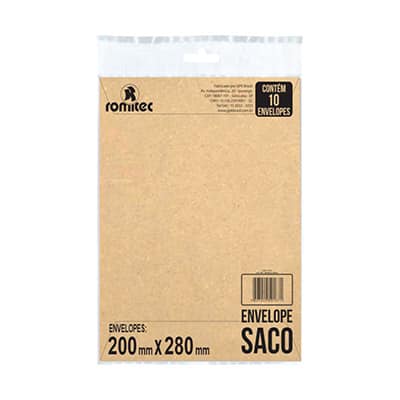 Envelope saco kraft natural  75g 200x280 kn28 000174R Romitec CX 10 UN