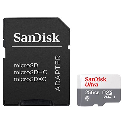 Cartão de Memória MicroSD, Ultra, 256GB, SDSQUNR, SanDisk - BT 1 UN