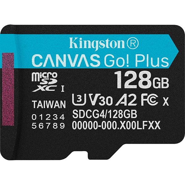 Cartão de memória micro SD 128GB Canvas GP com adaptador SDCG4, Kingston - BT 1 UN