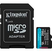 Cartão de memória micro SD 256GB Canvas GP com adaptador SDCG4, Kingston - BT 1 UN Cartão de memória micro SD 256GB Canvas GP com adaptador SDCG4, Kingston - BT 1 UN