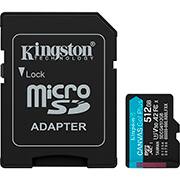 Cartão de memória micro SD512GB Canvas GP com adaptador SDCG4, Kingston - BT 1 UN