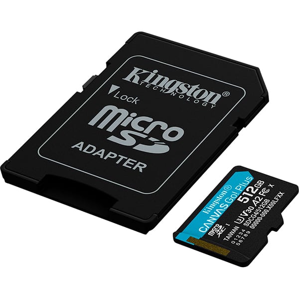 Cartão de memória micro SD512GB Canvas GP com adaptador SDCG4, Kingston - BT 1 UN
