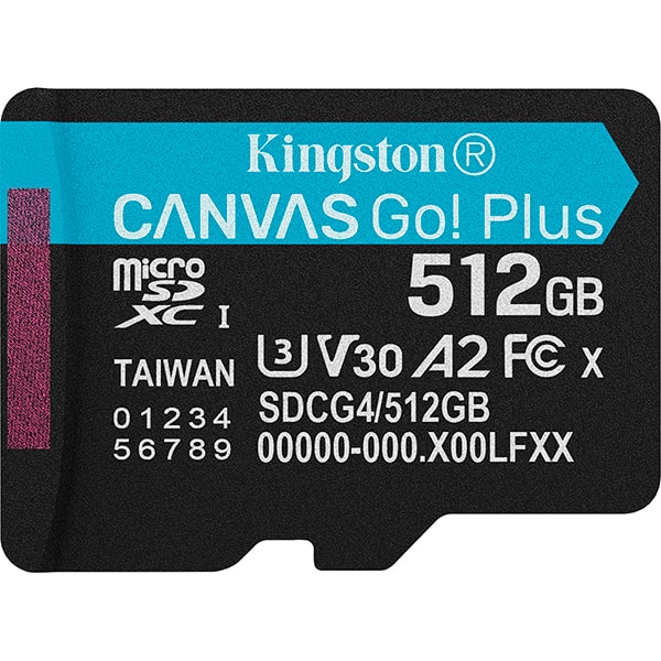 Cartão de memória micro SD512GB Canvas GP com adaptador SDCG4, Kingston - BT 1 UN