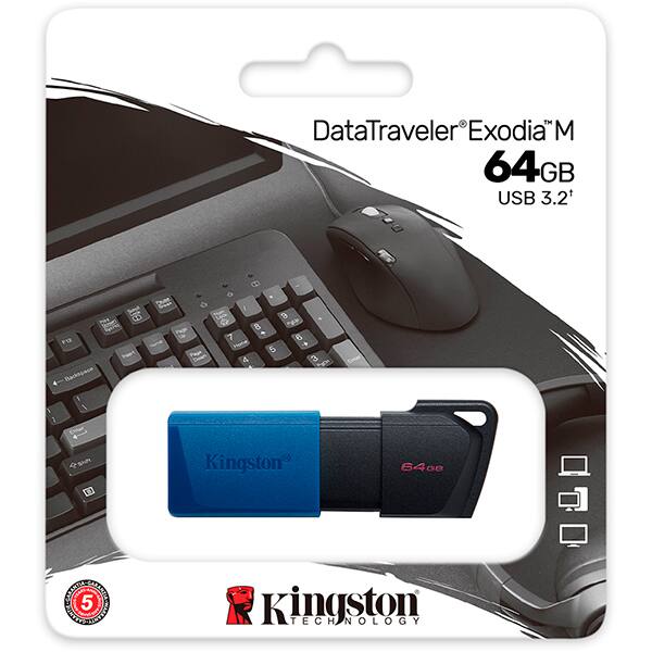 Pen Drive 64GB USB 3.2 exodia pt/az DTXM/64GB Kingston BT 1 UN