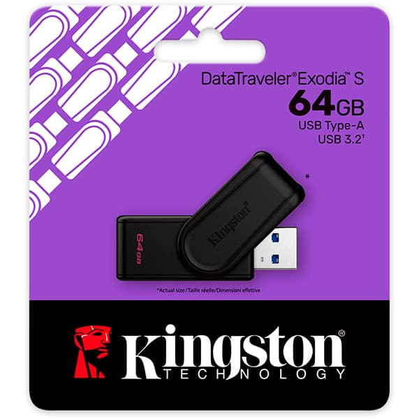 Pen Drive 64GB USB 3.2 exodia pt/pt DTXS/64GB Kingston BT 1 UN