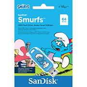 Pen Drive 64GB, USB 3.2, Smurf Gênio, SDCZISG4, SanDisk - BT 1 UN