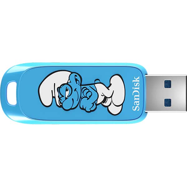 Pen Drive 64GB, USB 3.2, Smurf Gênio, SDCZISG4, SanDisk - BT 1 UN