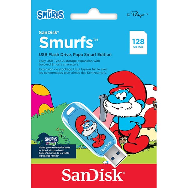Pen Drive 128GB, USB 3.2, Papai Smurf, SDCZISG4, SanDisk - BT 1 UN