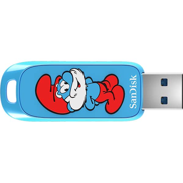 Pen Drive 128GB USB 3.2 Smurfs Edição Papai Smurf SanDisk - BT 1 UN