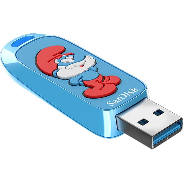 Pen Drive 128GB USB 3.2 Smurfs Edição Papai Smurf SanDisk - BT 1 UN