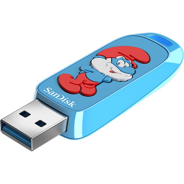 Pen Drive 128GB USB 3.2 Smurfs Edição Papai Smurf SanDisk - BT 1 UN