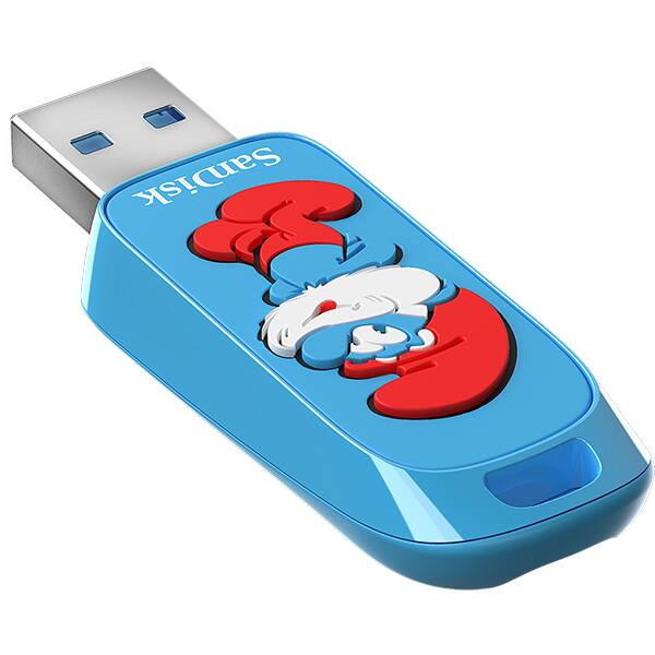 Pen Drive 128GB USB 3.2 Smurfs Edição Papai Smurf SanDisk - BT 1 UN