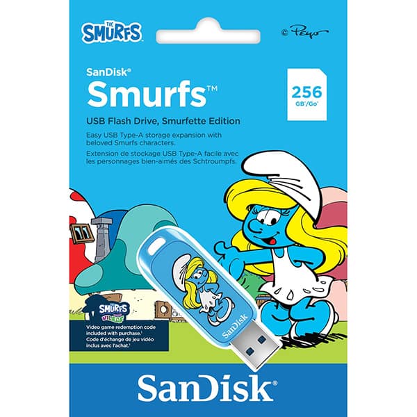 Pen Drive 256GB, USB 3.2, Smurfette, SDCZISG4, SanDisk - BT 1 UN