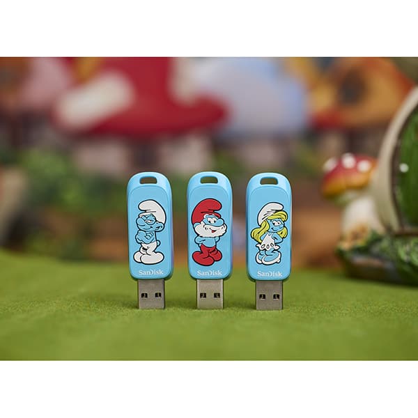 Pen Drive 256GB USB 3.2 Smurfs Edição Smurfette SanDisk - BT 1 UN