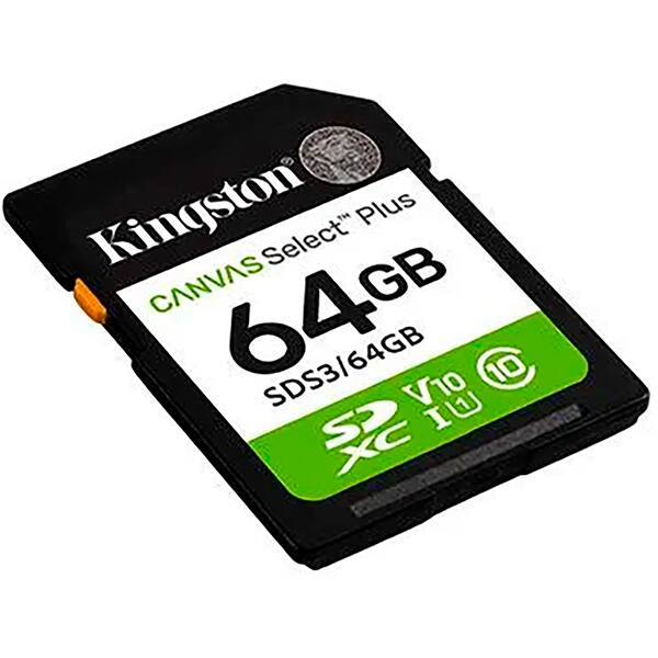Cartão de memória SD 64gb Classe 10 SDS3/64GB Kingston BT 1 UN Cartão de memória SD 64gb Classe 10 SDS3/64GB Kingston BT 1 UN