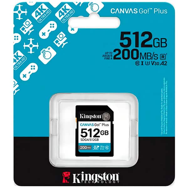 Cartão de memória SD 512gb Classe 10 SDG4/512GB Kingston BT 1 UN