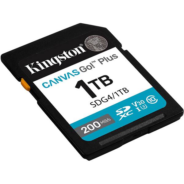 Cartão de memória SD 1TB Classe 10, SDG4/1TB, Kingston - BT 1 UN Cartão de memória SD 1TB Classe 10, SDG4/1TB, Kingston - BT 1 UN