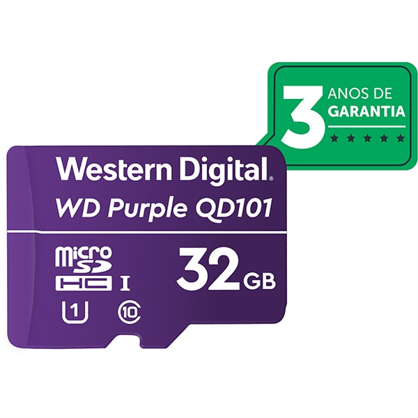 Cartão de memória micro SD, 32GB, 16TBM, Purple, 4600162, Western Digital - CX 1 UN