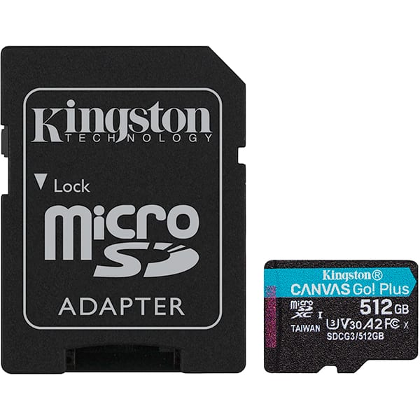 Cartão de Memória microSD Canvas Go! Plus, 512GB, Kingston - BT 1 UN